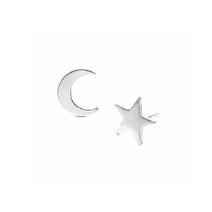 🌵4/$30 New Silver Moon & Star Stud Earrings